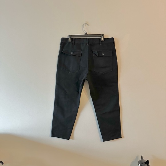 Carhartt WIP Work In Progress Fatigue Pant Heavy Canvas Black Workwear Crop - Picture 2 of 8
